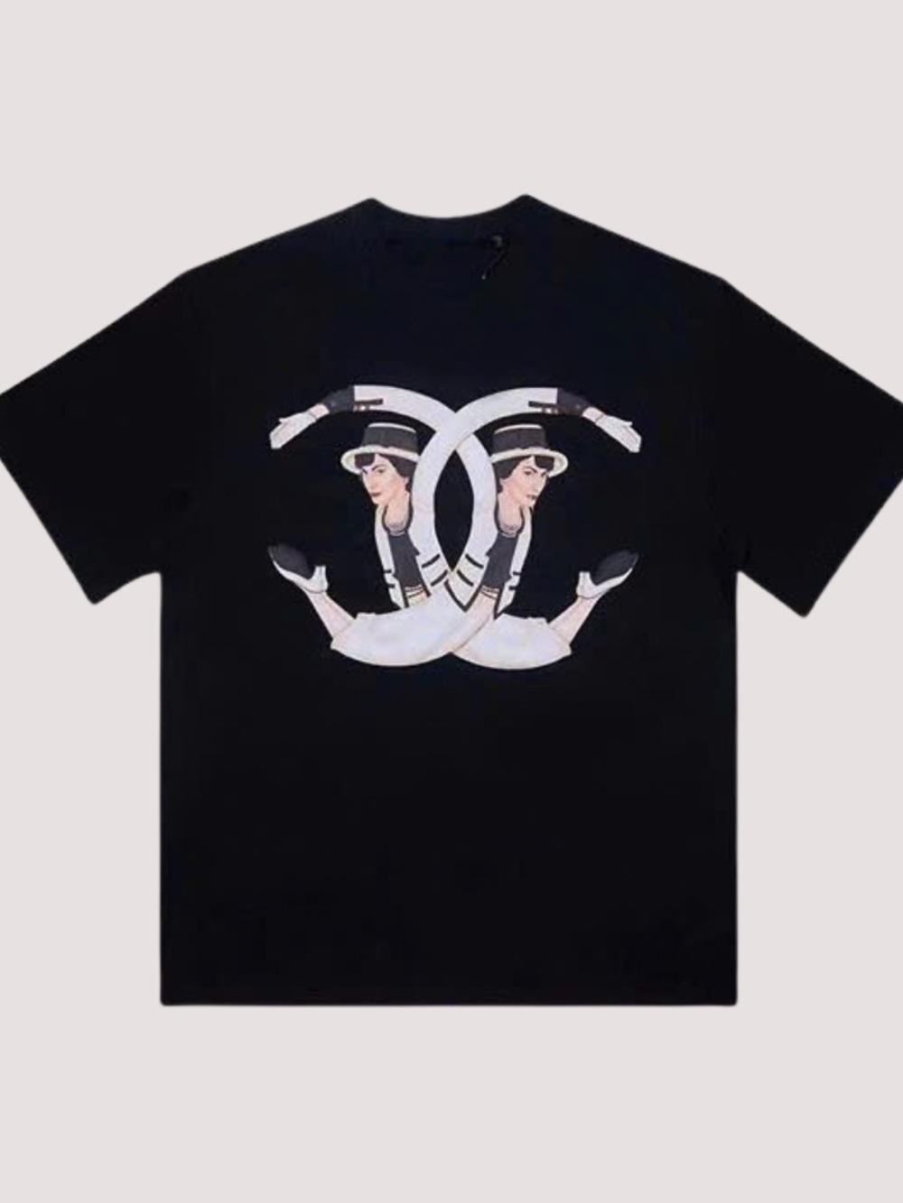 Gildan Black CC Graphic Tee with Mirrored Dancer Graphic